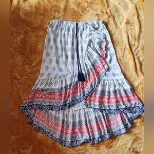 Flying Tomato Hi-low Boho Wrap Skirt 2X